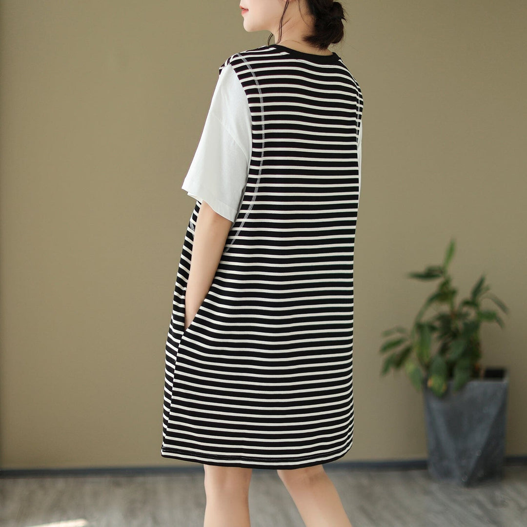 Casual Loose Stripe Summer Mini Dress
