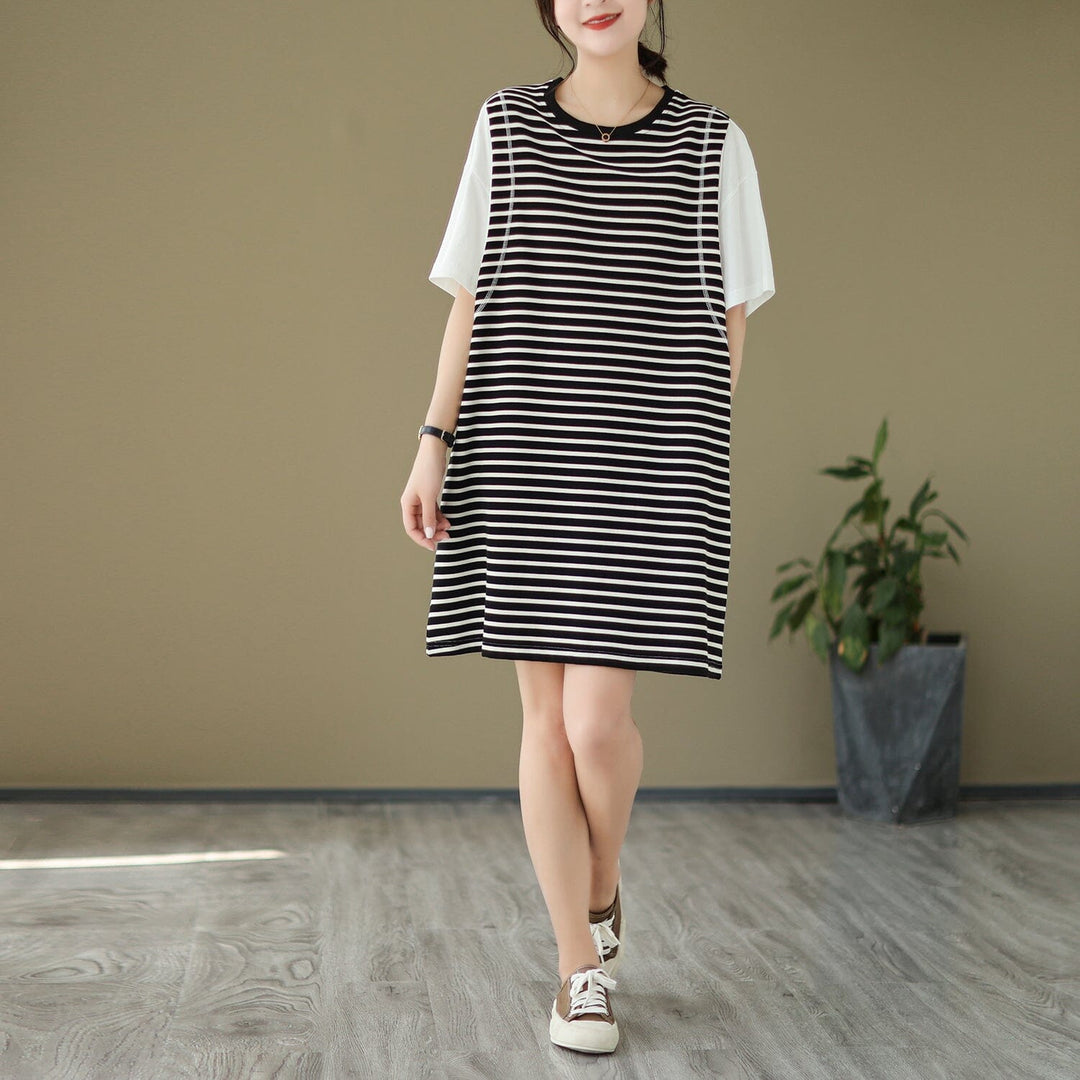 Casual Loose Stripe Summer Mini Dress