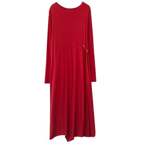 omychic plus size cotton vintage for women casual loose spring autumn dress - Omychic
