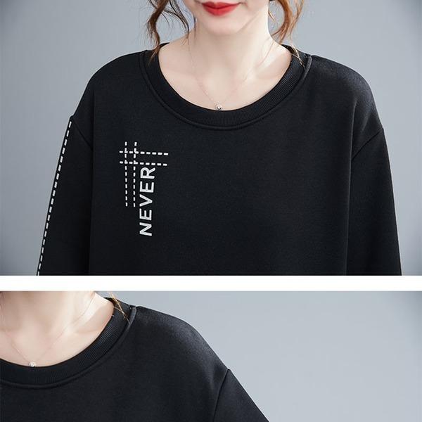 2020 Korean Simple Style Letter Print Loose Female Casual Hoodies - Omychic