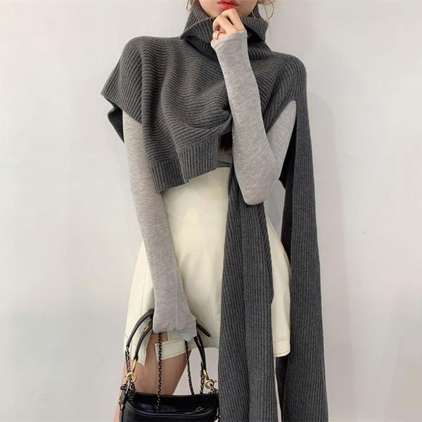 New Asymmetrical Slit Sweater  Loose Personality Street Trendy Women - Omychic