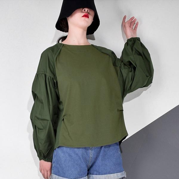 Pleated T Shirt Fashion New Women Pullover Full Sleeve Small Fresh 2020 Winter Minority Casual Solid Color Tee Top - Omychic