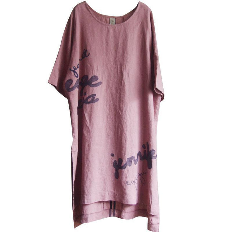 Casual Round Neck Cotton Embroidery Dress - Omychic