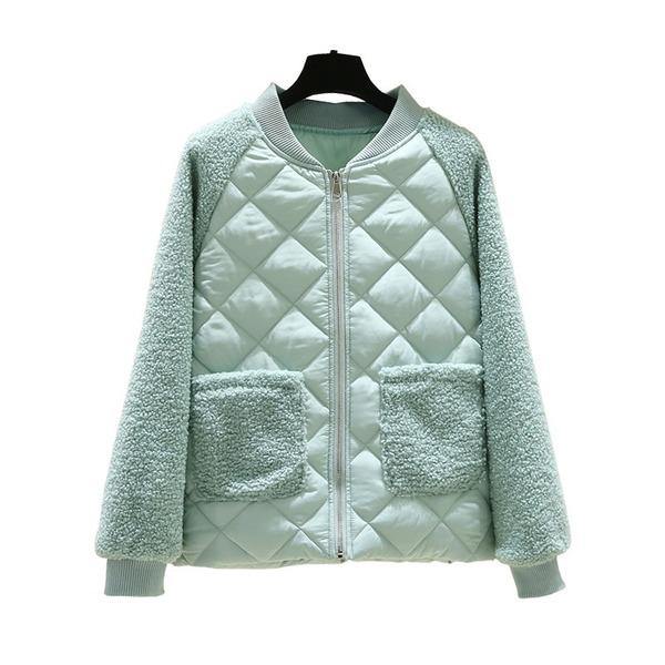 2020 Autumn Winter Jacket Women Lamb Fur Parkas Short Coats - Omychic