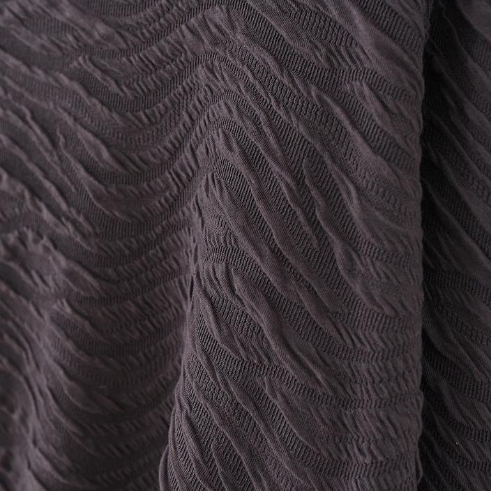 dark gray casual cotton dresses plus size vintage sundress long sleeve maxi dress - Omychic