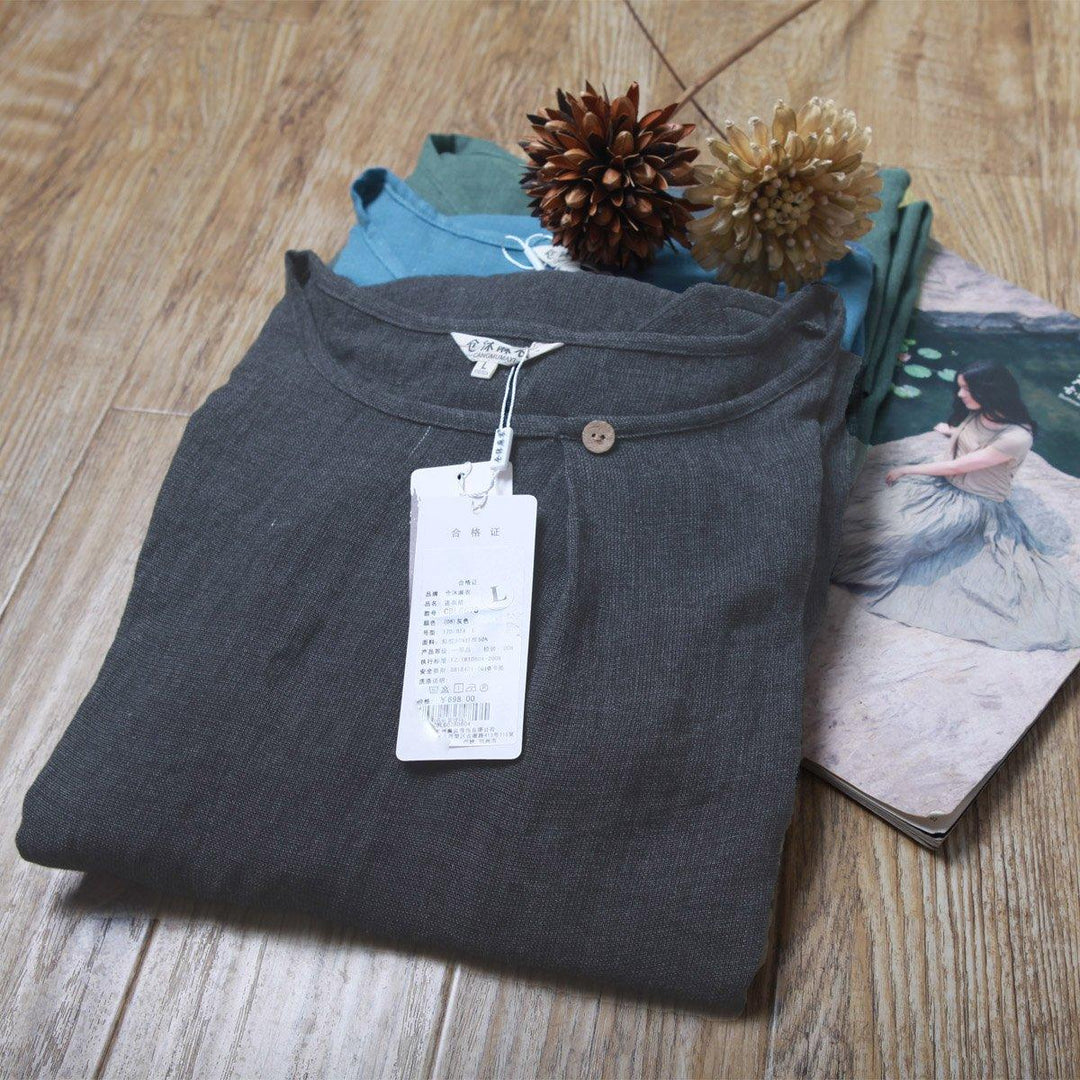 dark grey causal summer dress oversize shift dress holiday garden dress - Omychic