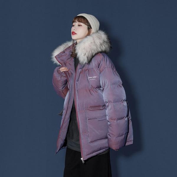 Winter The New Fashion Letter Print Stand Collar Keep Warm Women Short Coat - Omychic