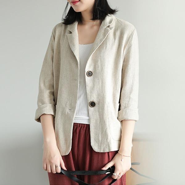 Single Breasted Long Sleeve 4 Color Fashion Coat 2020 New  All-match Women Tops Coat - Omychic