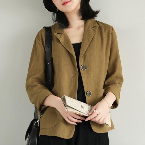 Single Breasted Long Sleeve 4 Color Fashion Coat 2020 New  All-match Women Tops Coat - Omychic