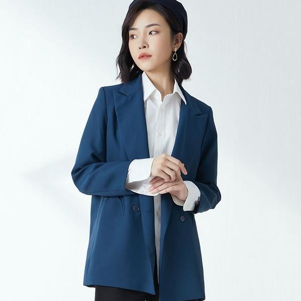 Winter Casual Fashion New Style Temperament All Match Notched Collar Blazer - Omychic