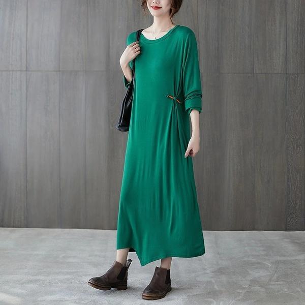 omychic plus size cotton vintage for women casual loose spring autumn dress - Omychic