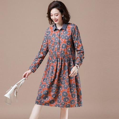 Plus Size Women Knee-length Casual Dress New 2020 - Omychic