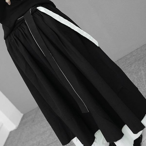 2020 Winter  Minority Double Seam Raw Edge Minority Casual Skirt - Omychic