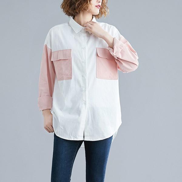 omychic cotton autumn vintage korean style plus size Casual loose shirt women blouse 2020 clothes ladies tops streetwear - Omychic