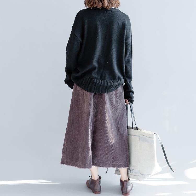 fashion black cotton blouse oversize  traveling blouse boutique long sleeve o neck cotton t shirt - Omychic