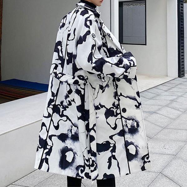 New Women Casual Turn-down Collar Loose Long Sleeve Street Trendy Coat - Omychic