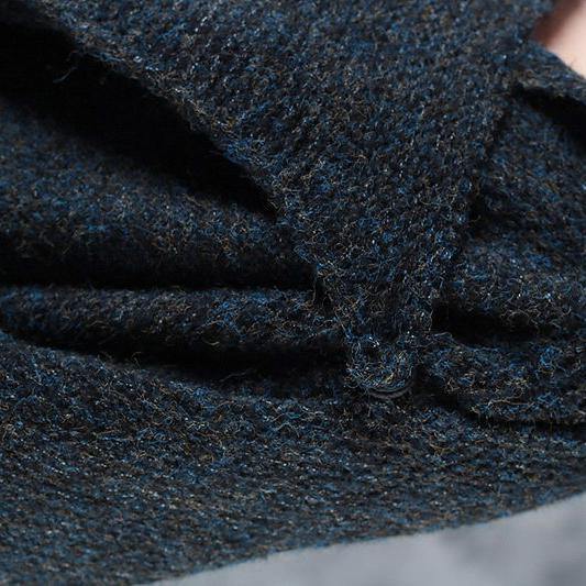 gray blue fashion wool cardigans plus size batwing sleeve sweater cardigans coat - Omychic