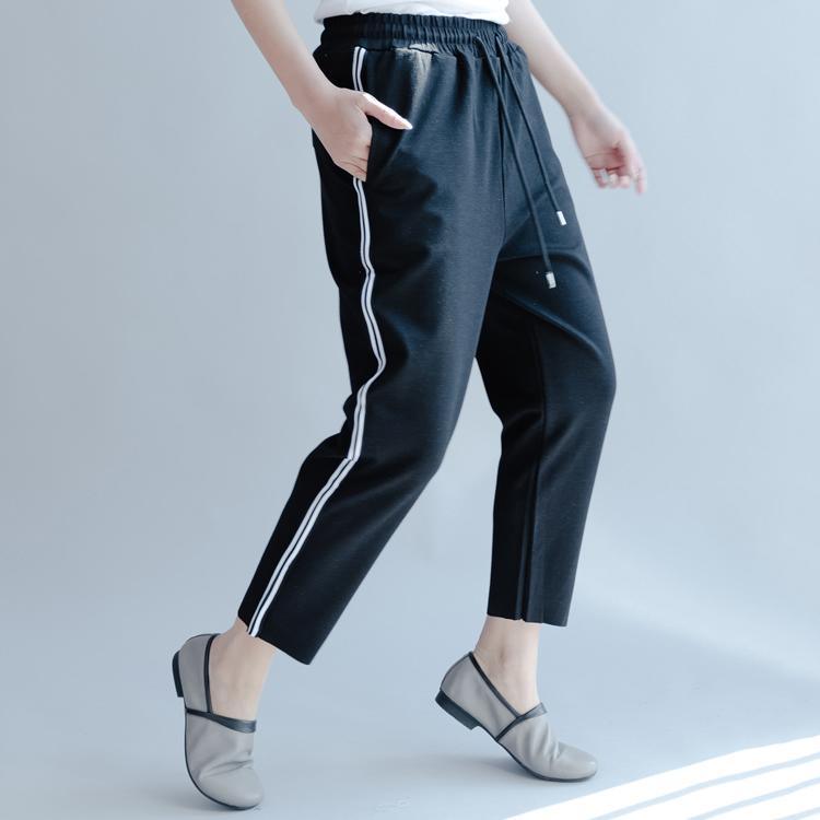 new summer casual pants knitting cotton elastic waist trousers - Omychic