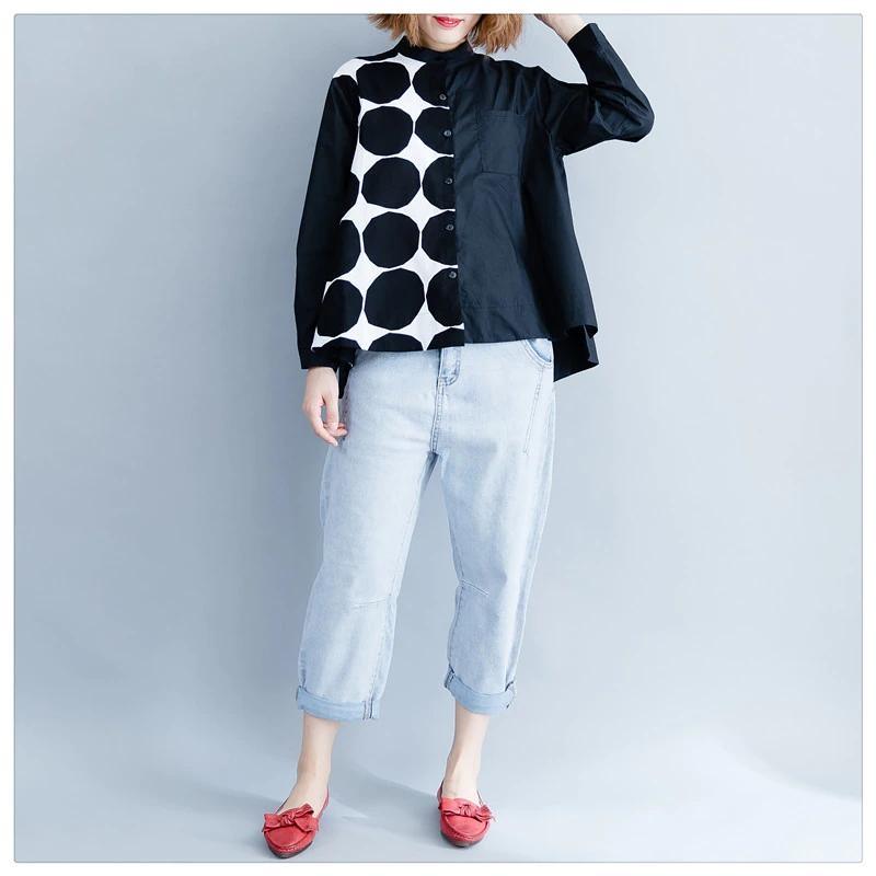 OMyChic Cotton Linen Spring Vintage Korean Plus Size Casual Loose Blusas Shirt Women Elegant Blouse 2020 Clothes Ladies Tops - Omychic