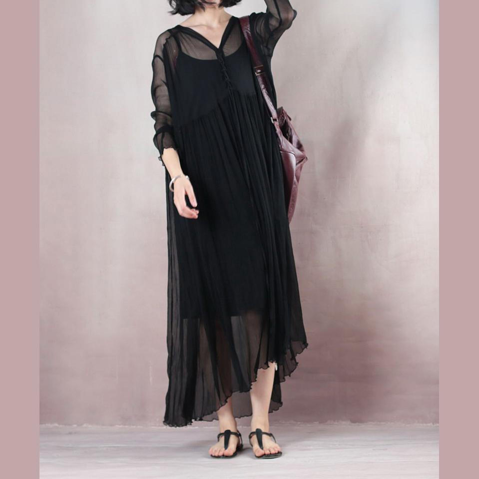 original designed black summer dress  baggy dresses summer dress - Omychic