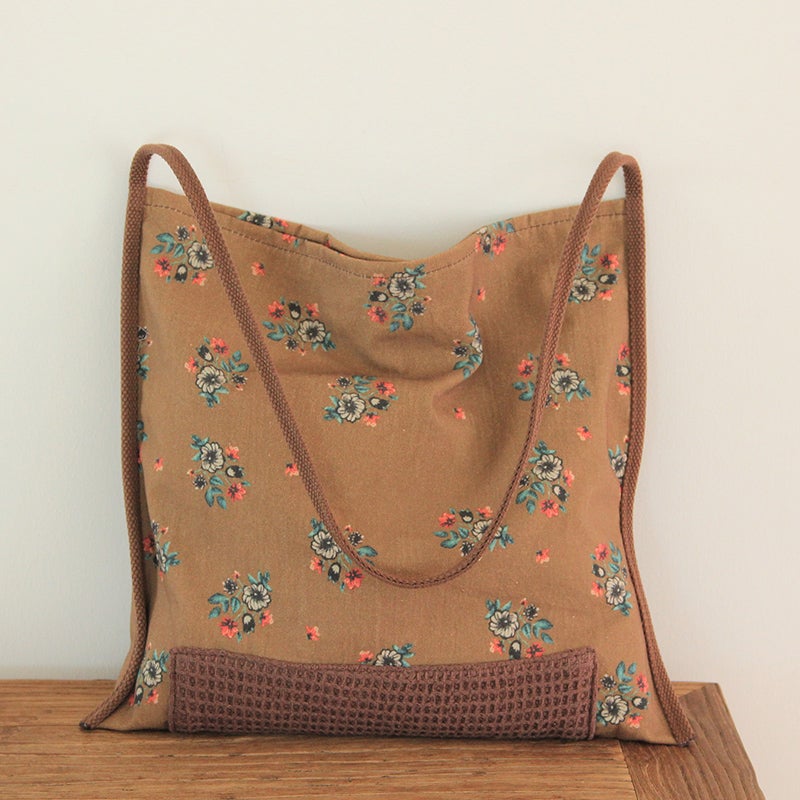 Retro Ethnic Floral Canvas Shoulder Bag