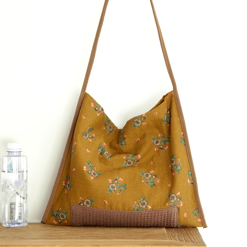 Retro Ethnic Floral Canvas Shoulder Bag