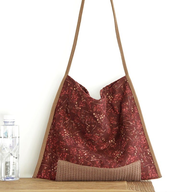 Retro Ethnic Floral Canvas Shoulder Bag