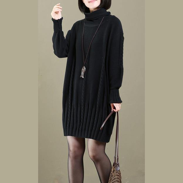 stylish black cable knit sweaters knit dresses spring fashion pullover top quality  sweater - Omychic