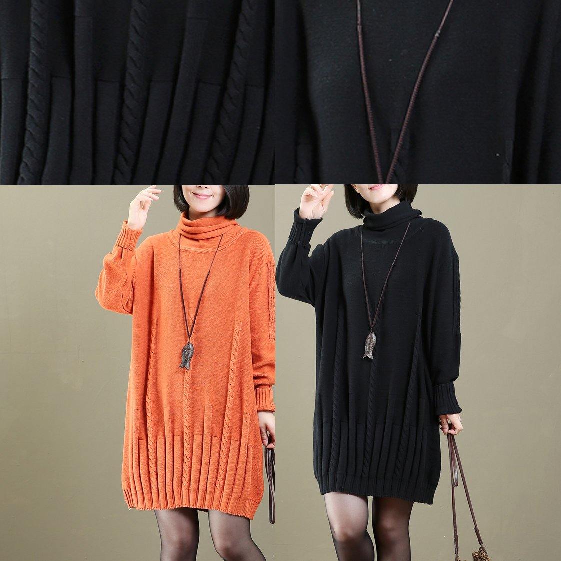 stylish black cable knit sweaters knit dresses spring fashion pullover top quality  sweater - Omychic
