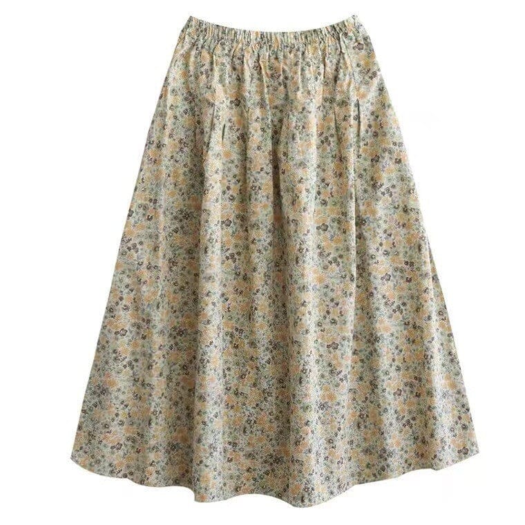 Summer Casual Floral Loose A-Line Skirt