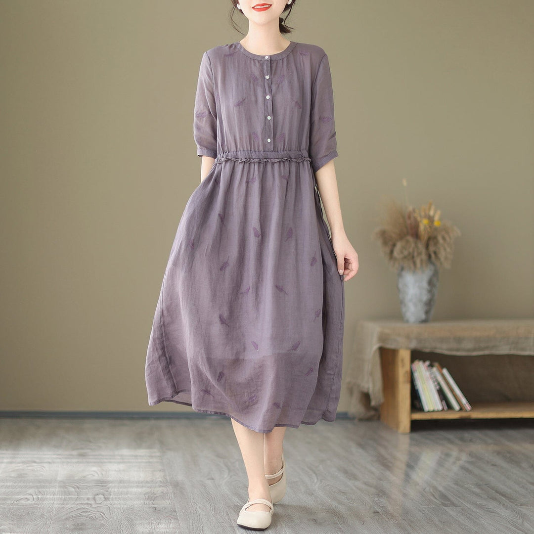 Women Casual Minimalist Cotton Loose Dress – Omychic