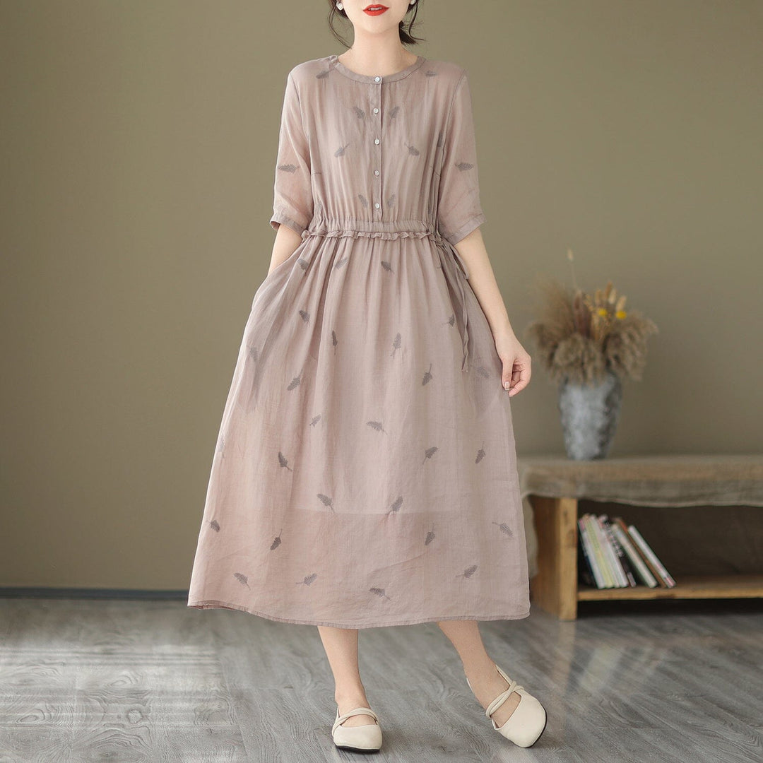 Women Casual Minimalist Cotton Loose Dress