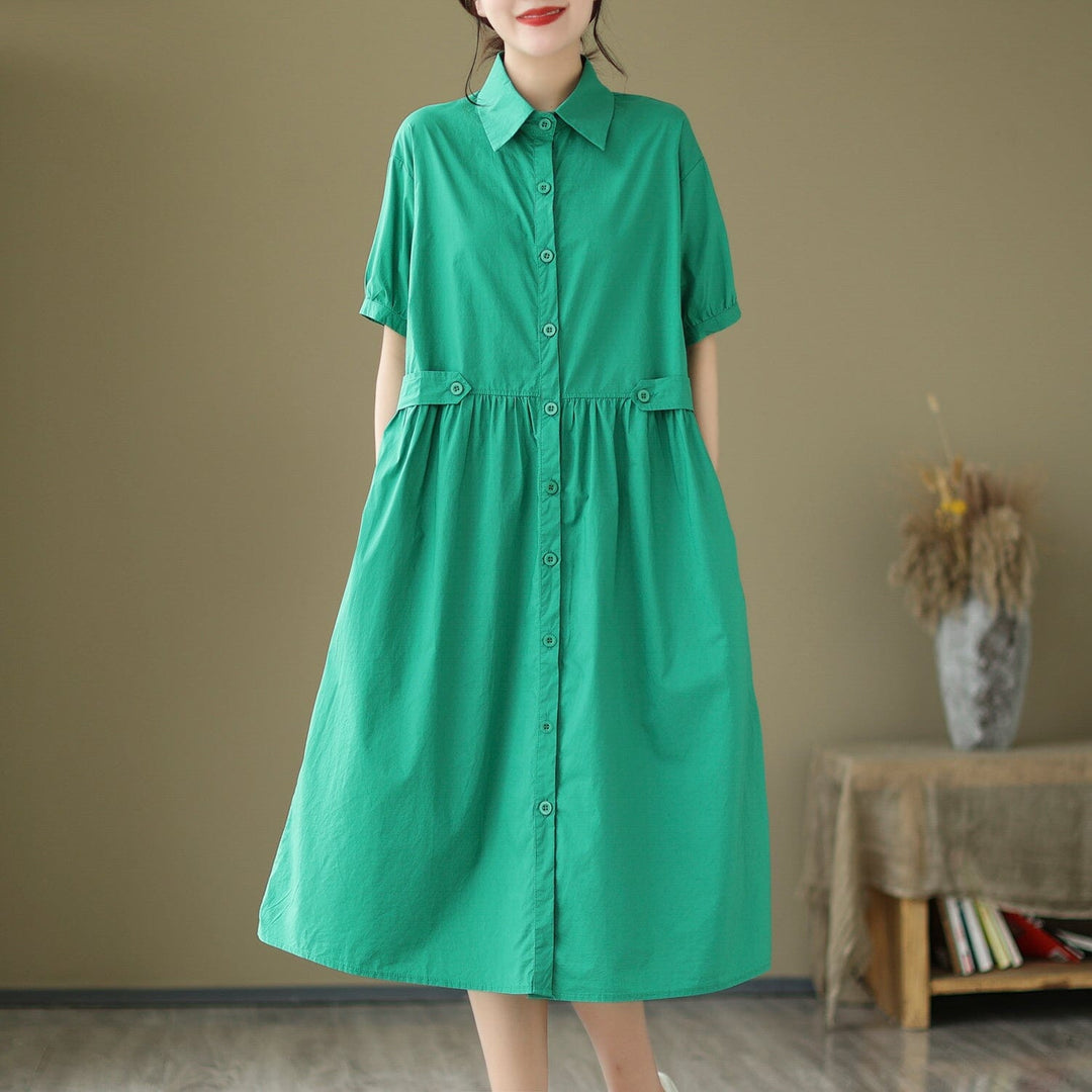 Women Casual Solid Loose A-Line Dress