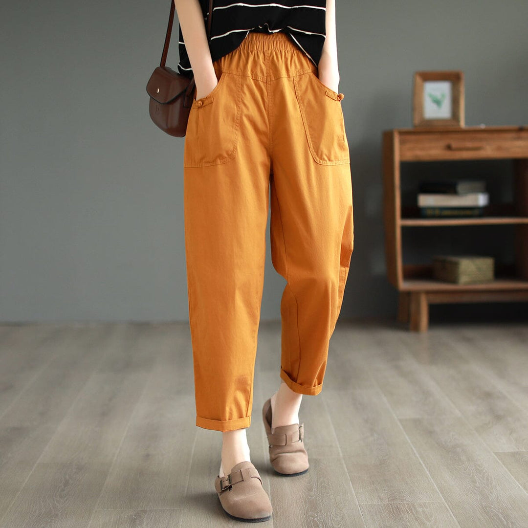 Women Casual Solid Loose Harem Pants