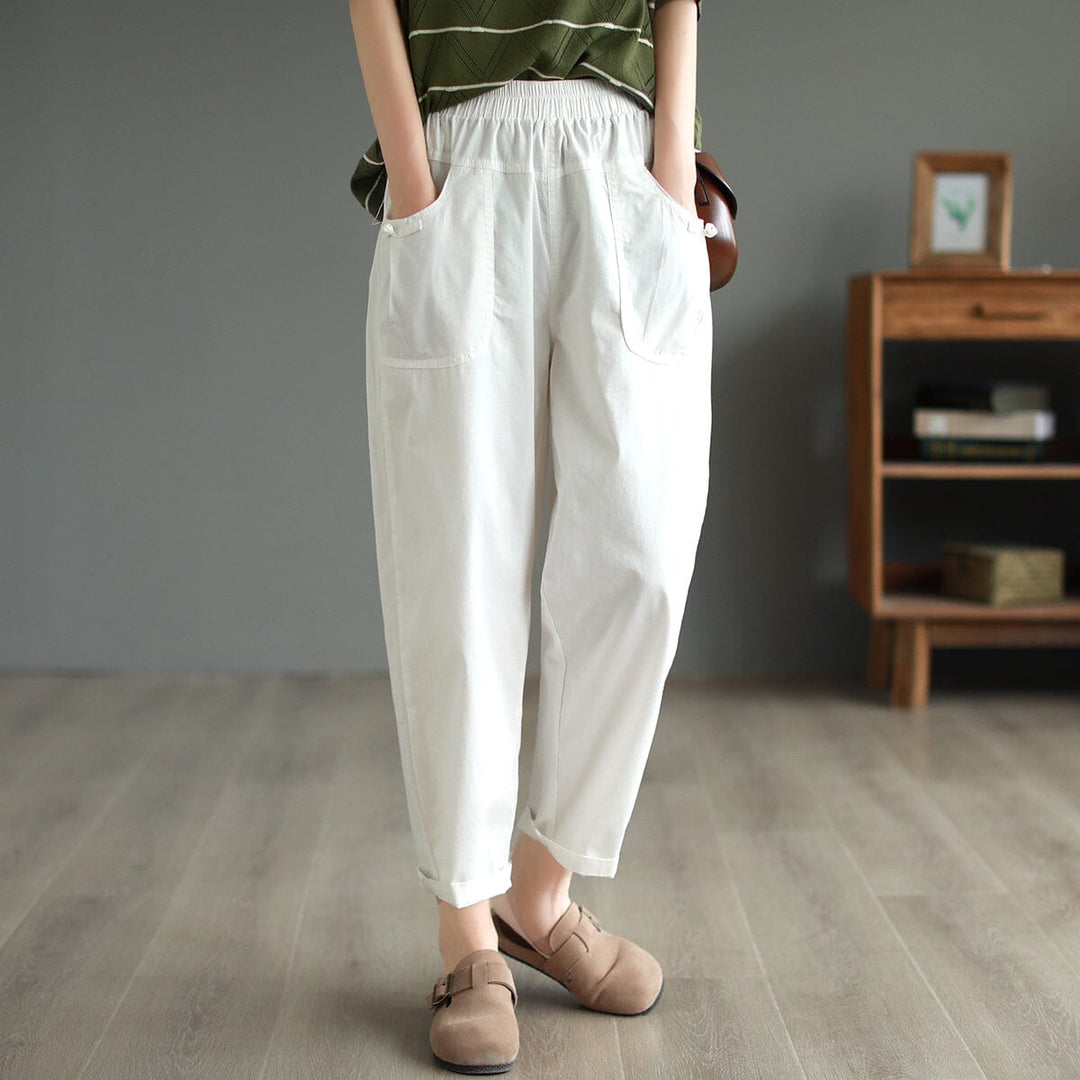 Women Casual Solid Loose Harem Pants