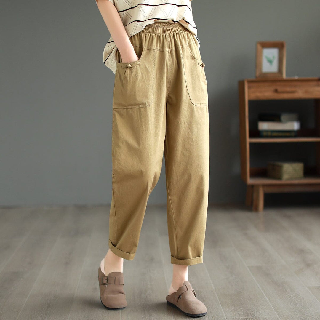 Women Casual Solid Loose Harem Pants