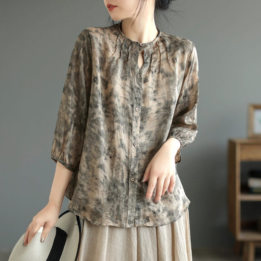 Summer Retro Casual Linen Blouse