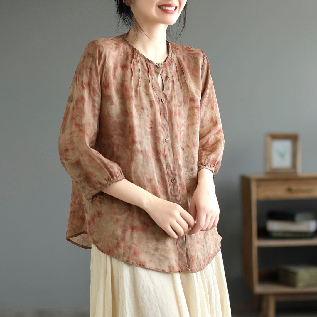 Summer Retro Casual Linen Blouse