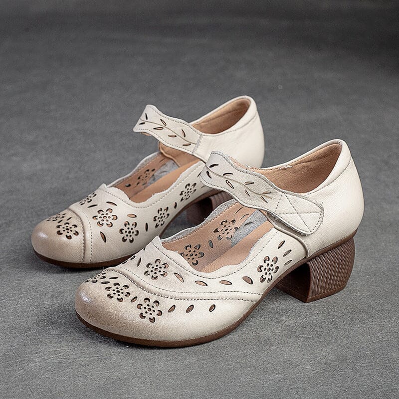 Summer Retro Hollow Heels Casual Shoes