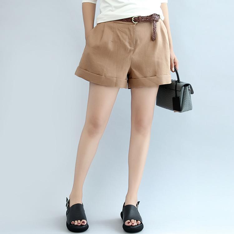 summer new casual linen shorts loose stylish hot pants - Omychic