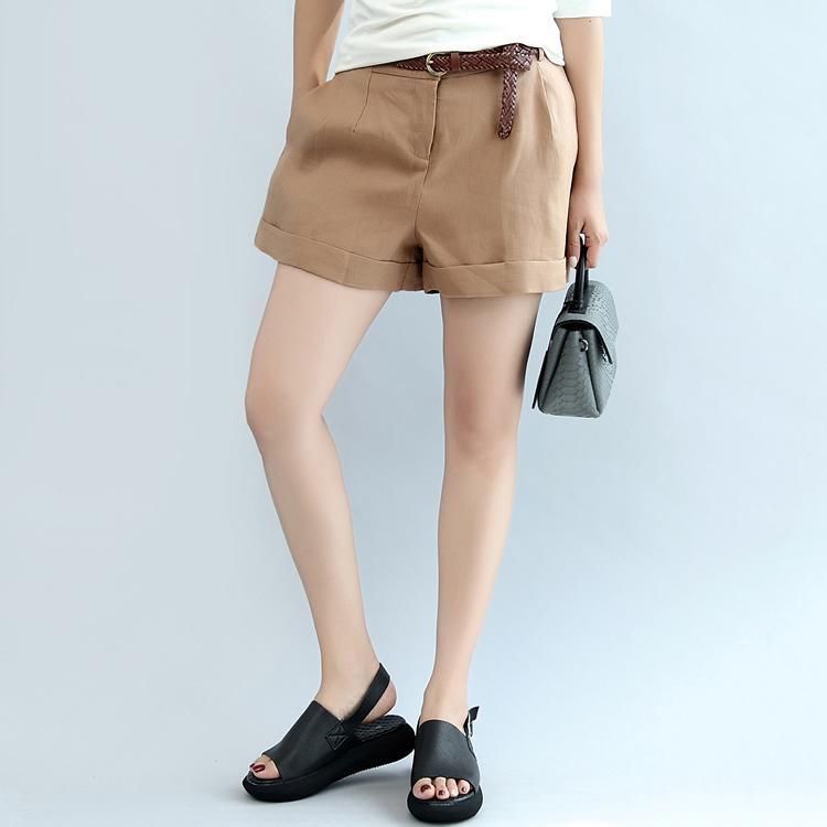summer new casual linen shorts loose stylish hot pants - Omychic