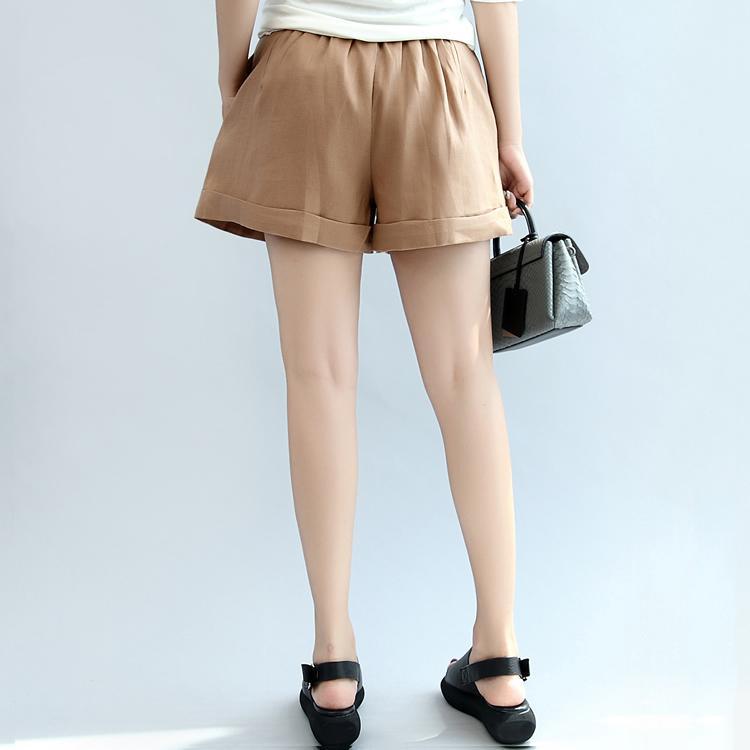 summer new casual linen shorts loose stylish hot pants - Omychic