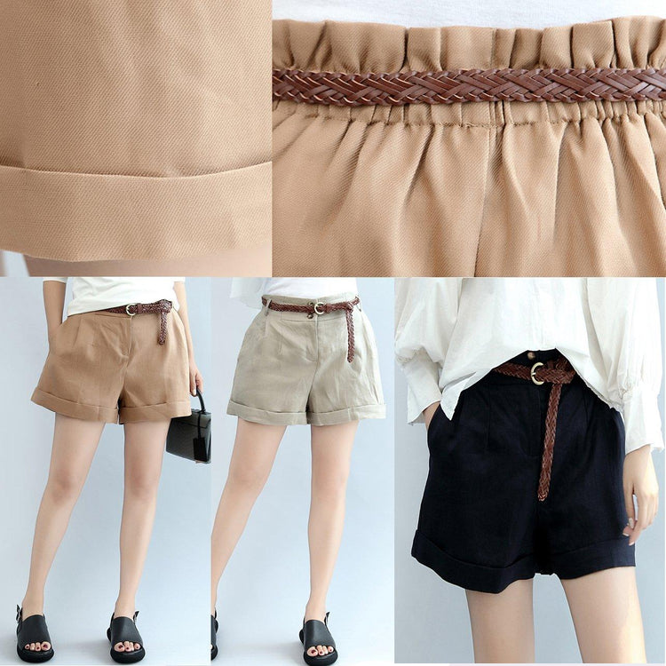 summer new casual linen shorts loose stylish hot pants - Omychic