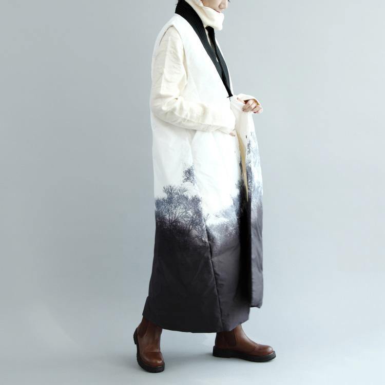 the tree white down coat plus size clothing Parka top quality long trench coat - Omychic