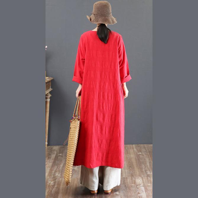 top quality black cotton caftans oversize o neck traveling dress Fine long sleeve cotton caftans - Omychic