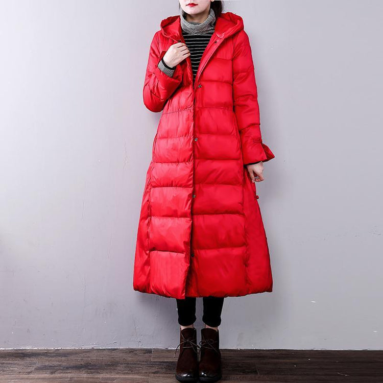 red Parka for women plus size hooded  YZ-2018111406 - Omychic