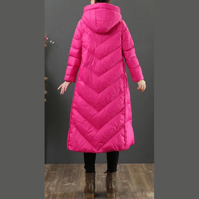 top quality rose warm winter coat Loose fitting winter snow jackets hooded Warm Jackets - Omychic