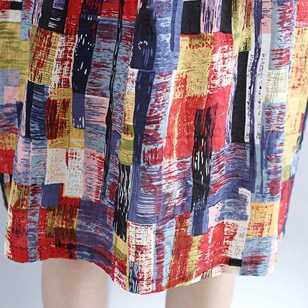 top quality multi color pure cotton dresses oversize shirt dress top quality slim fit o neck cotton dresses - Omychic