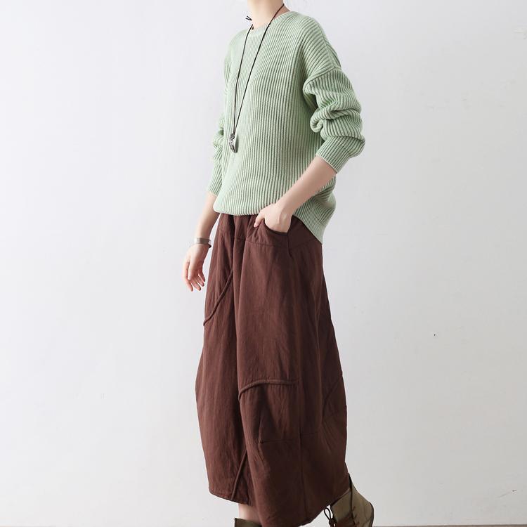 warm fall outfits 2017 light green knit tops oversize casual pullover sweaters - Omychic