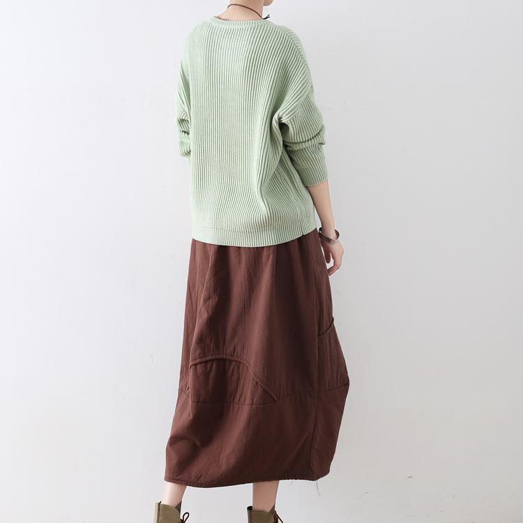 warm fall outfits 2017 light green knit tops oversize casual pullover sweaters - Omychic